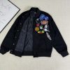 Stussy ベースボールジャケット 刺繍パッチ ブラック