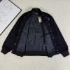 Stussy ベースボールジャケット 刺繍パッチ ブラック