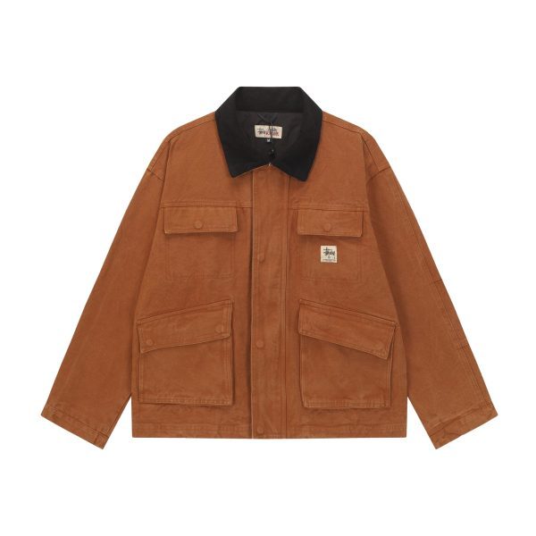 Stussy ワークジャケット マルチポケット ブラウン