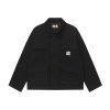 Stussy ワークジャケット コーデュロイ襟 ブラック
