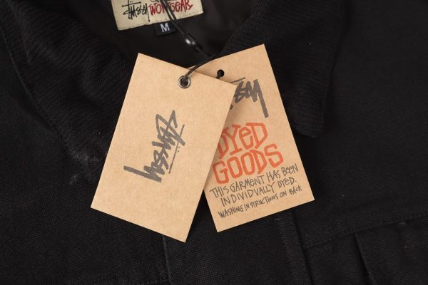 Stussy ワークジャケット コーデュロイ襟 ブラック