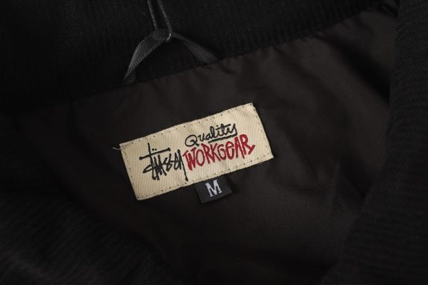 Stussy ワークジャケット コーデュロイ襟 ブラック