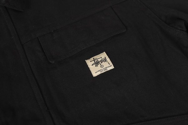 Stussy ワークジャケット コーデュロイ襟 ブラック
