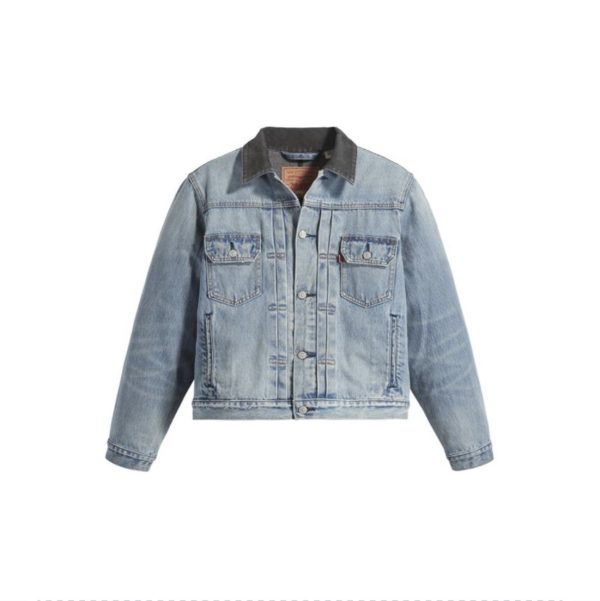 Stussy×Levi's デニムジャケット 刺繍徽章 グレーブルー