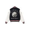 Stussy ベースボールジャケット スカル刺繍 ブラック