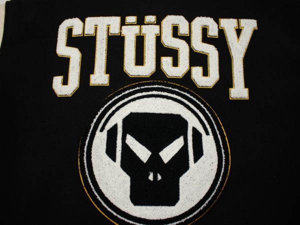 Stussy ジャケット ロゴ刺繍 ブラック
