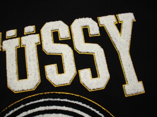 Stussy ジャケット ロゴ刺繍 ブラック