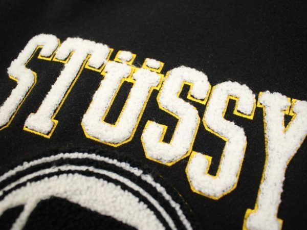 Stussy ジャケット ロゴ刺繍 ブラック