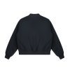 Stussy ベースボールジャケット 刺繍パッチ ブラック×ホワイト