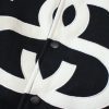 Stussy ベースボールジャケット 刺繍パッチ ブラック×ホワイト
