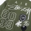 Stussy×Nike ベースボールジャケット スウォッシュ刺繍 オリーブ