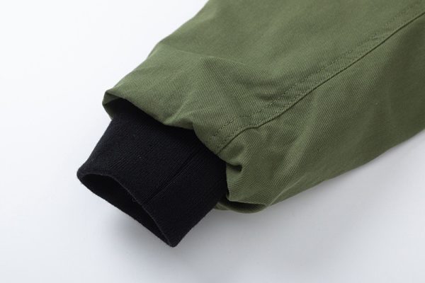 Stussy×Nike ベースボールジャケット スウォッシュ刺繍 オリーブ