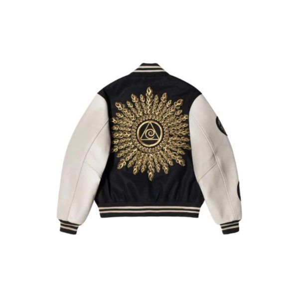 Stussy ベースボールジャケット 刺繍パッチ ブラック