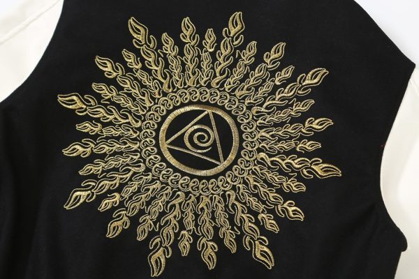 Stussy ベースボールジャケット 刺繍パッチ ブラック