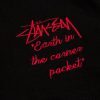 Stussy ベースボールジャケット 地球刺繍 ブラック