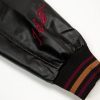 Stussy ベースボールジャケット 地球刺繍 ブラック