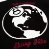 Stussy ベースボールジャケット 地球刺繍 ブラック