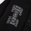 Stussy ベースボールジャケット シティ刺繍 ブラック