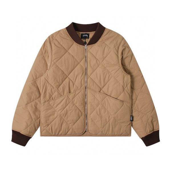 Stussy コーチジャケット キルト オリーブ