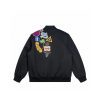 Stussy ベースボールジャケット パッチ ブラック
