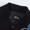 Stussy ベースボールジャケット パッチ ブラック