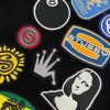 Stussy ベースボールジャケット パッチ ブラック