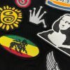 Stussy ベースボールジャケット パッチ ブラック