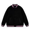 Stussy ベースボールジャケット トリム ブラック
