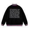 Stussy ベースボールジャケット トリム ブラック