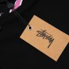 Stussy ベースボールジャケット トリム ブラック