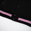 Stussy ベースボールジャケット トリム ブラック