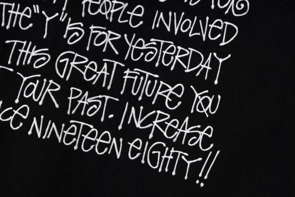 Stussy ベースボールジャケット トリム ブラック