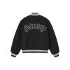 Stussy ベースボールジャケット ストライプ ブラック