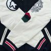 Stussy ベースボールジャケット カラフルパッチ ブラック