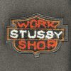 Stussy ベースボールジャケット カラフルパッチ ブラック