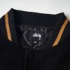Stussy ベースボールジャケット 地球8ボール刺繍 ブラック