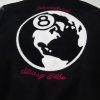 Stussy ベースボールジャケット 地球8ボール刺繍 ブラック
