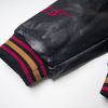 Stussy ベースボールジャケット 地球8ボール刺繍 ブラック