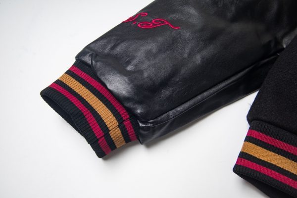 Stussy ベースボールジャケット 地球8ボール刺繍 ブラック