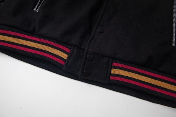 Stussy ベースボールジャケット 地球8ボール刺繍 ブラック