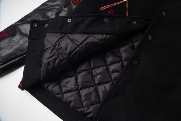 Stussy ベースボールジャケット 地球8ボール刺繍 ブラック