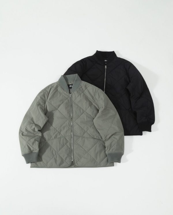 Stussy コーチジャケット キルト オリーブ