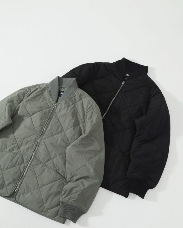 Stussy コーチジャケット キルト オリーブ