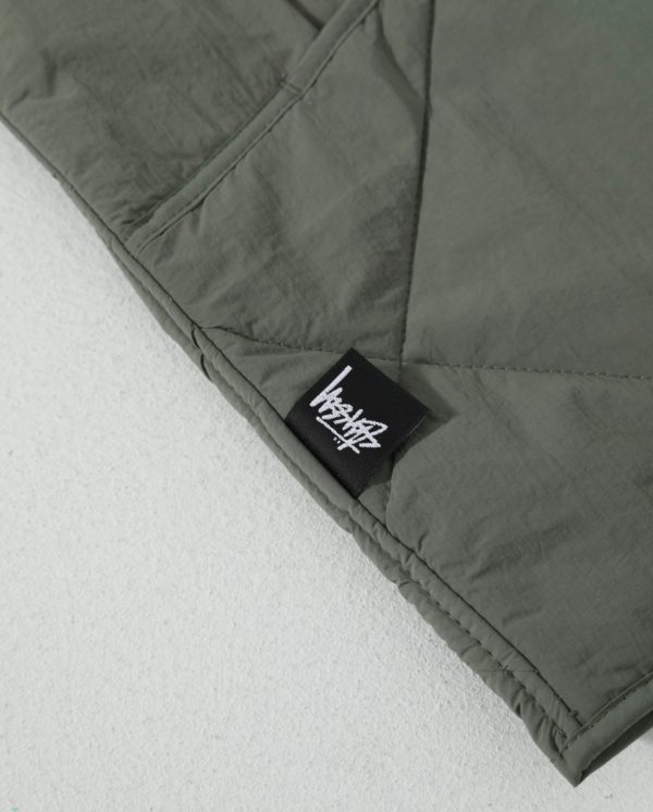 Stussy コーチジャケット キルト オリーブ