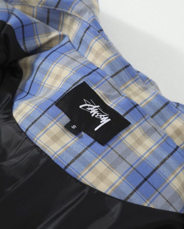 Stussy シャツジャケット チェック柄 ブルー