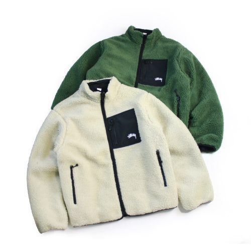 13434645291030753 Stussy ウインドブレーカー ファーカラー ブラック
