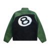 Stussy ウインドブレーカー ファーカラー ブラック