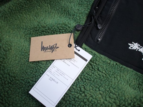 Stussy ウインドブレーカー ファーカラー ブラック