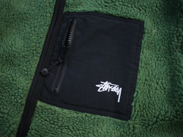 Stussy ウインドブレーカー ファーカラー ブラック