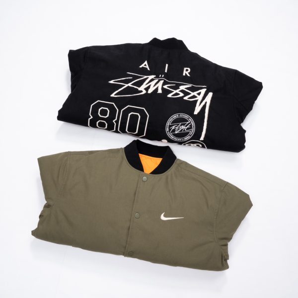 Stussy×Nike ベースボールジャケット ナンバー刺繍 ブラック